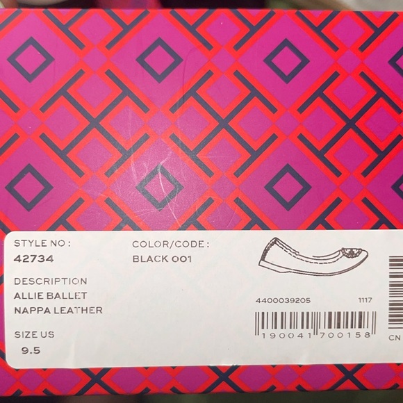 Tory Burch Allie Ballet Napa Leather Black US 9.5 - Picture 6 of 6